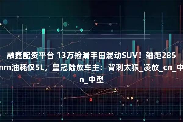 融鑫配资平台 13万捡漏丰田混动SUV！轴距2850mm油耗仅5L，皇冠陆放车主：背刺太狠_凌放_cn_中型
